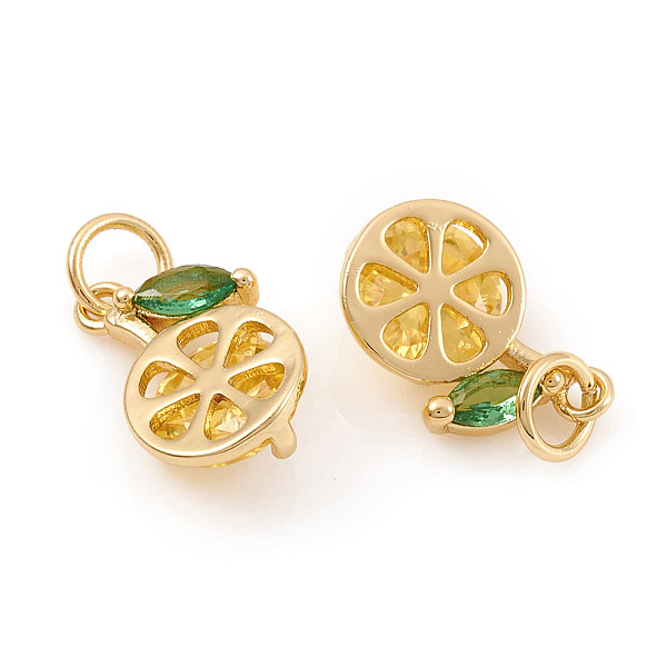 PandaHall Brass Micro Pave Cubic Zirconia Charms, with Jump Ring, Lemon, Yellow & Green, Real 18K Gold Plated, 11x7x3.5mm, Hole: 2.5mm...
PandaHall Brass Micro Pave Cubic Zirconia Charms, with Jump Ring, Lemon, Yellow & Green, Real 18K Gold Plated, 11x7x3.5mm, Hole: 2.5mm...