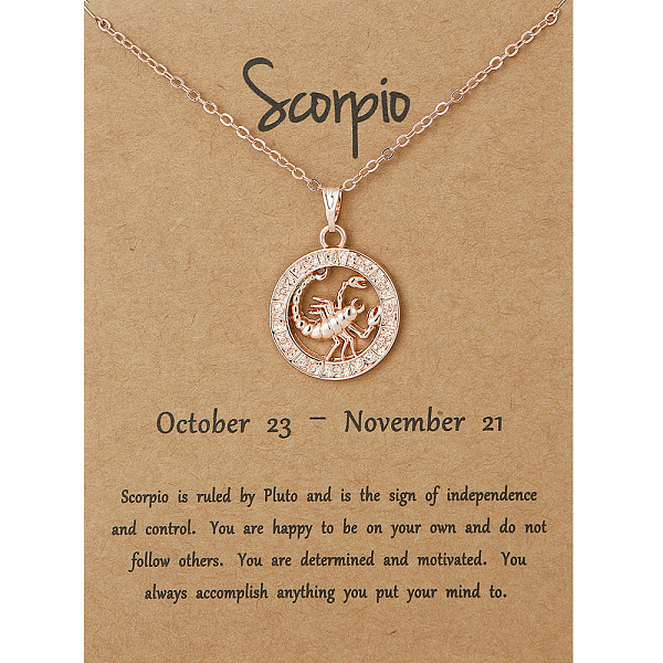 PandaHall Alloy Constellation Pendant Necklaces, Golden, Scorpio, 17.13 inch(43.5cm) Alloy Scorpio
PandaHall Alloy Constellation Pendant Necklaces, Golden, Scorpio, 17.13 inch(43.5cm) Alloy Scorpio
