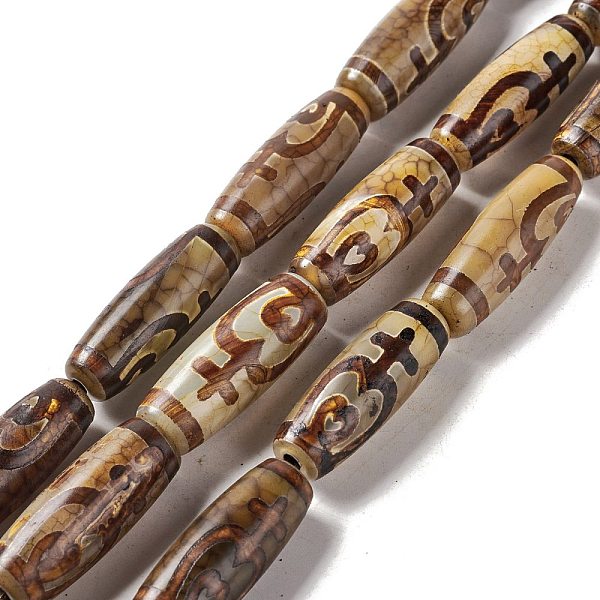 PandaHall Tibetan Style dZi Beads Strands, Natural & Dyed Agate Beads, Rice, Nectar Bottle Pattern, 28.5~30x10mm, Hole: 2.5mm, about...
PandaHall Tibetan Style dZi Beads Strands, Natural & Dyed Agate Beads, Rice, Nectar Bottle Pattern, 28.5~30x10mm, Hole: 2.5mm, about...