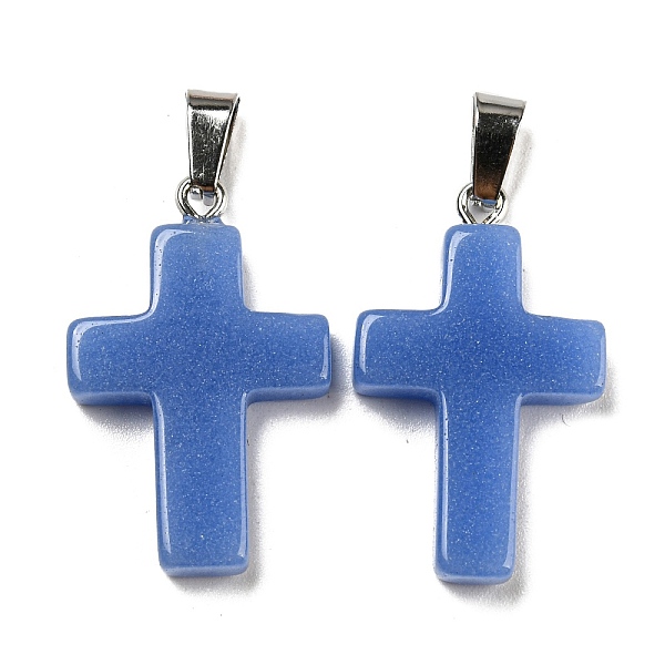 PandaHall Synthetic Luminous Stone Dyed Pendants, Glow in the Dark Cross Charms with Platinum Plated Iron Snap on Bails, Medium Blue...
PandaHall Synthetic Luminous Stone Dyed Pendants, Glow in the Dark Cross Charms with Platinum Plated Iron Snap on Bails, Medium Blue...