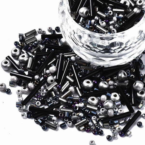 PandaHall Glass Seed Beads, Mixed Style, Mixed Shapes, Black, 1~7x2~4mm, Hole: 0.7~1mm, about 450g/pound Glass Mixed Shapes Black
PandaHall Glass Seed Beads, Mixed Style, Mixed Shapes, Black, 1~7x2~4mm, Hole: 0.7~1mm, about 450g/pound Glass Mixed Shapes Black