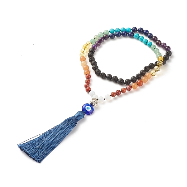 PandaHall Gemstone Mala Beads Necklace, Lampwork Evil Eye with Tassel Big Pendant Necklace, Yoga Prayer Jewelry for Women, 28.98 inch...
PandaHall Gemstone Mala Beads Necklace, Lampwork Evil Eye with Tassel Big Pendant Necklace, Yoga Prayer Jewelry for Women, 28.98 inch...