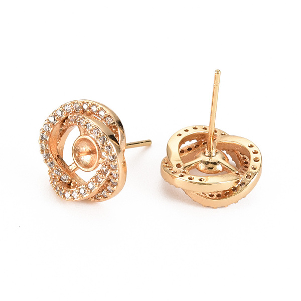 PandaHall Brass Micro Pave Clear Cubic Zirconia Stud Earring Findings, for Half Drilled Beads, Nickel Free, Real 18K Gold Plated...
PandaHall Brass Micro Pave Clear Cubic Zirconia Stud Earring Findings, for Half Drilled Beads, Nickel Free, Real 18K Gold Plated...