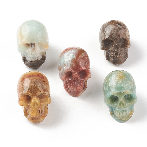 PandaHall Halloween Natural Flower Amazonite Home Decorations, Skull Figurine Display Decoration, 38x24x25~28mm Flower Amazonite Skull
PandaHall Halloween Natural Flower Amazonite Home Decorations, Skull Figurine Display Decoration, 38x24x25~28mm Flower Amazonite Skull