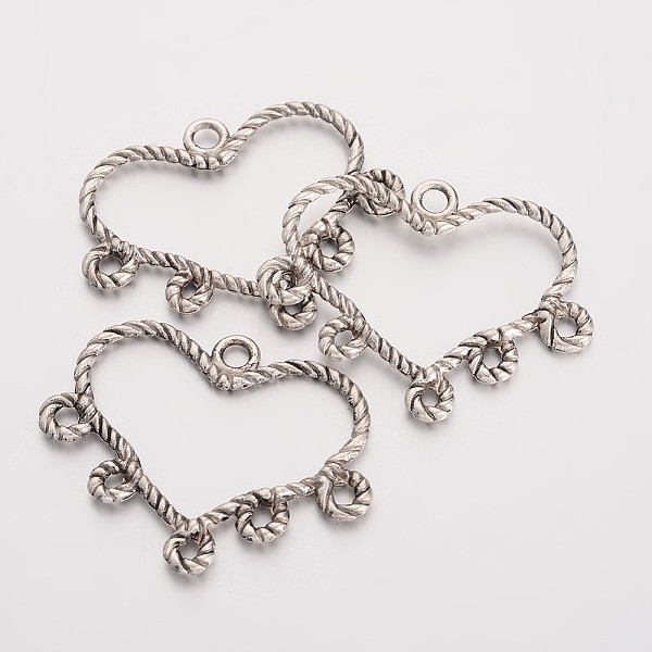 PandaHall Chandelier Components, Lead Free and Cadmium Free, Valentine's Day Jewelry Ornaments, Heart Alloy Pendant, Antique Silver Color...
PandaHall Chandelier Components, Lead Free and Cadmium Free, Valentine's Day Jewelry Ornaments, Heart Alloy Pendant, Antique Silver Color...