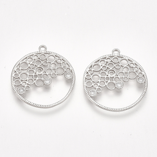 PandaHall Brass Filigree Pendants, with Cubic Zirconia, Flat Round, Nickel Free, Real Platinum Plated, Clear, 23~24x21~22x2mm, Hole: 1.6mm...
PandaHall Brass Filigree Pendants, with Cubic Zirconia, Flat Round, Nickel Free, Real Platinum Plated, Clear, 23~24x21~22x2mm, Hole: 1.6mm...