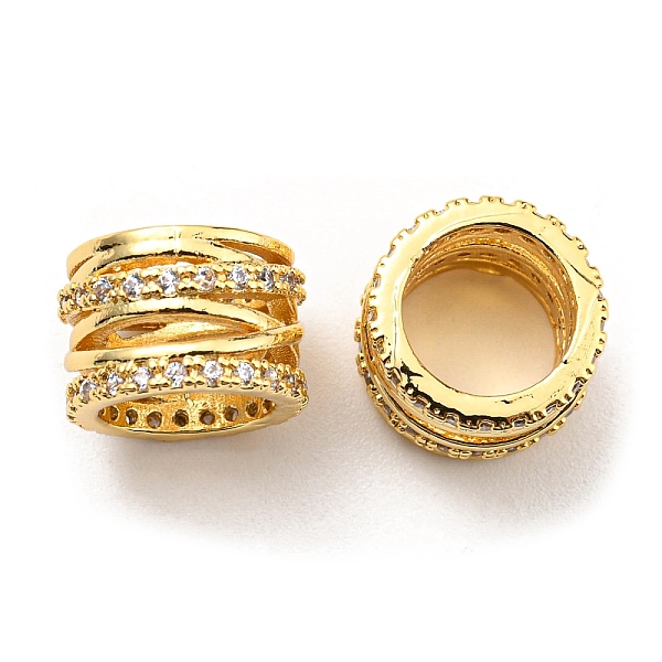 PandaHall Rack Plating Brass Micro Pave Cubic Zirconia Beads, Large Hole Beads, Lead Free & Cadmium Free, Hollow Column, Real 18K Gold..., Clear
PandaHall Rack Plating Brass Micro Pave Cubic Zirconia Beads, Large Hole Beads, Lead Free & Cadmium Free, Hollow Column, Real 18K Gold..., Clear