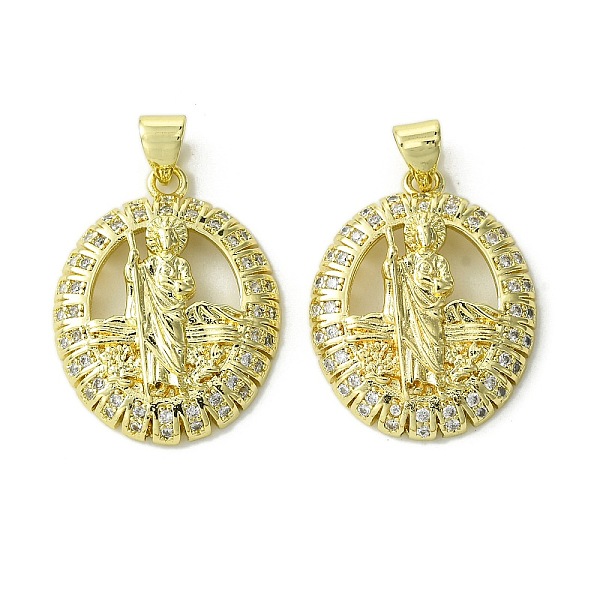 PandaHall Brass Micro Pave Cubic Zirconia Pendants, Real 18K Gold Plated, Oval, 25x19.5x4.5mm, Hole: 4x3mm Brass+Cubic Zirconia Oval Clear
PandaHall Brass Micro Pave Cubic Zirconia Pendants, Real 18K Gold Plated, Oval, 25x19.5x4.5mm, Hole: 4x3mm Brass+Cubic Zirconia Oval Clear
