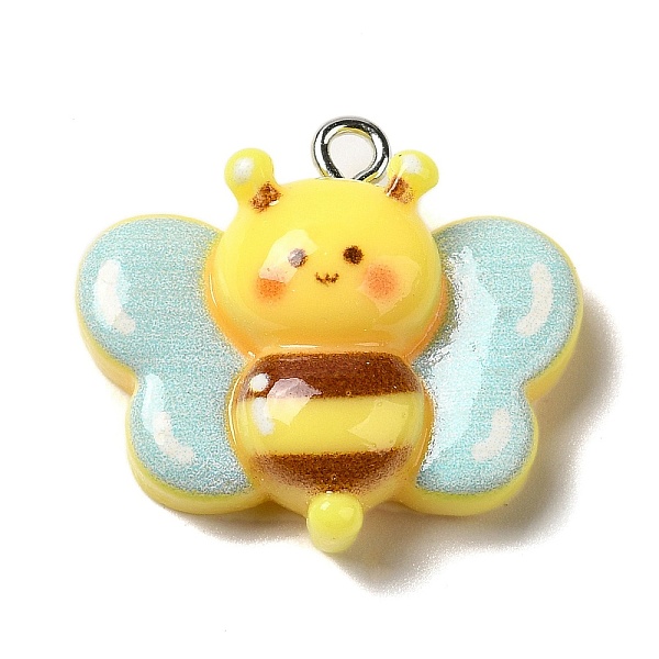 PandaHall Bee Theme Opaque Resin Pendants, with Platinum Tone Iron Loops, Light Blue, Bees, 22x24.5x8.5mm, Hole: 1.8mm Iron+Resin Bees
PandaHall Bee Theme Opaque Resin Pendants, with Platinum Tone Iron Loops, Light Blue, Bees, 22x24.5x8.5mm, Hole: 1.8mm Iron+Resin Bees