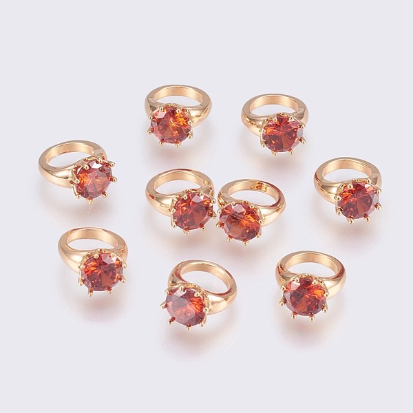 PandaHall Brass Charms, Real 18K Gold Plated, Long-Lasting Plated, with Rhinestone, Ring, Nickel Free, Hyacinth, 12x10x6.5mm, Hole: 7mm..., Red
PandaHall Brass Charms, Real 18K Gold Plated, Long-Lasting Plated, with Rhinestone, Ring, Nickel Free, Hyacinth, 12x10x6.5mm, Hole: 7mm..., Red