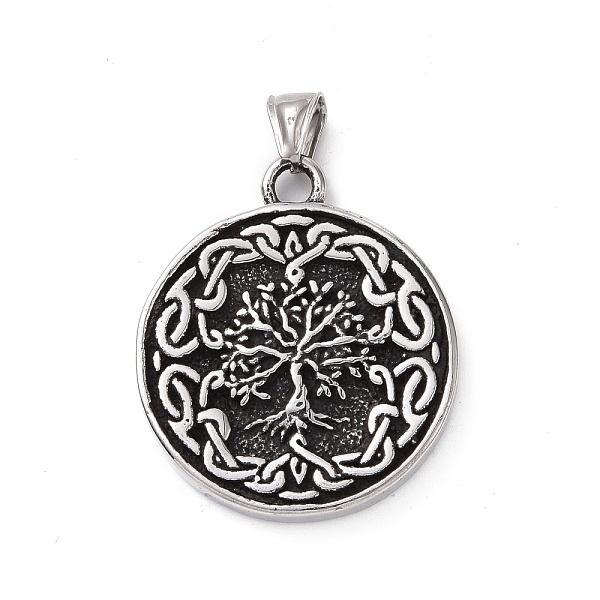 PandaHall 304 Stainless Steel Pendants, Flat Round with Tree, Antique Silver, 44.5x38x5.5mm, Hole: 4.5x8mm Stainless Steel Flat Round
PandaHall 304 Stainless Steel Pendants, Flat Round with Tree, Antique Silver, 44.5x38x5.5mm, Hole: 4.5x8mm Stainless Steel Flat Round