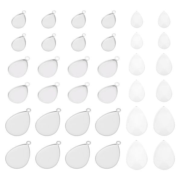 PandaHall Unicraftale DIY Blank Teardrop Dome Pendant Making Kit, Including 304 Stainless Steel Pendant Cabochon Settings, Glass Cabochons...
PandaHall Unicraftale DIY Blank Teardrop Dome Pendant Making Kit, Including 304 Stainless Steel Pendant Cabochon Settings, Glass Cabochons...