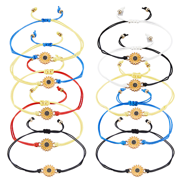 PandaHall FIBLOOM 10Pcs 5 Colors Alloy Sunflower Link Bracelets Set, Braided Adjustable Bracelets, Mixed Color, Inner Diameter: 3/4 inch..., Multicolor
PandaHall FIBLOOM 10Pcs 5 Colors Alloy Sunflower Link Bracelets Set, Braided Adjustable Bracelets, Mixed Color, Inner Diameter: 3/4 inch..., Multicolor