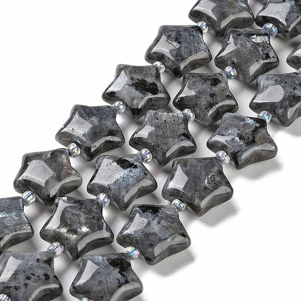 PandaHall Natural Larvikite Beads Strands, with Seed Beads, Puffed Star, 14~15.5x15~16x6.5~7mm, Hole: 1mm, about 24~25pcs/strand...
PandaHall Natural Larvikite Beads Strands, with Seed Beads, Puffed Star, 14~15.5x15~16x6.5~7mm, Hole: 1mm, about 24~25pcs/strand...