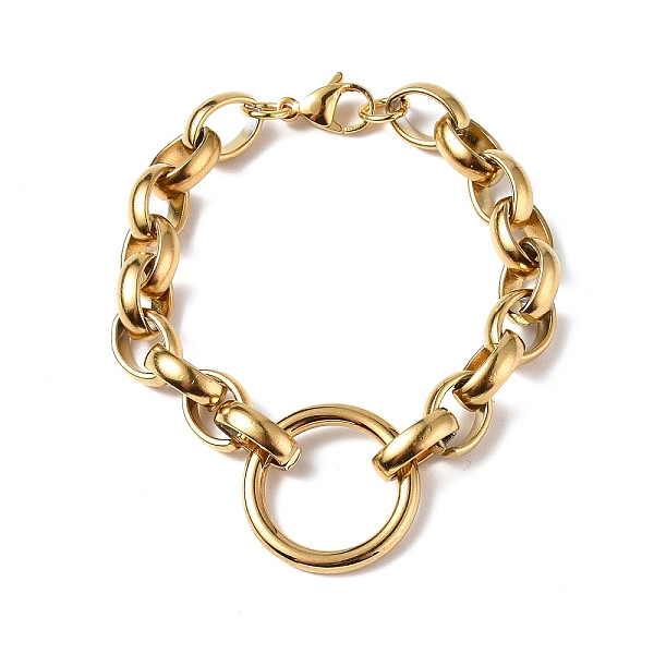 PandaHall Vacuum Plating 304 Stainless Steel Ring & Oval Link Chain Bracelets for Women Men, Golden, 7-7/8 inch(20cm) 304 Stainless Steel
PandaHall Vacuum Plating 304 Stainless Steel Ring & Oval Link Chain Bracelets for Women Men, Golden, 7-7/8 inch(20cm) 304 Stainless Steel