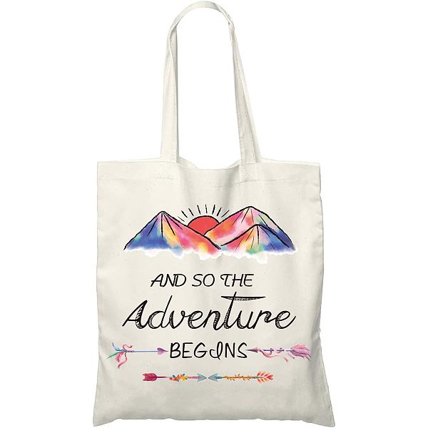 PandaHall FINGERINSPIRE Canvas Tote Bag Shopping Bags (15x13 Inch, and So The Adventure Begins) Kitchen Reusable Grocery Bags Cute Bags...
PandaHall FINGERINSPIRE Canvas Tote Bag Shopping Bags (15x13 Inch, and So The Adventure Begins) Kitchen Reusable Grocery Bags Cute Bags...