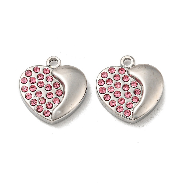 PandaHall Real 14K Gold Plated 304 Stainless Steel Charms, with Rhinestone, Heart, Light Rose, 13.5x13x3mm, Hole: 1.4mm Stainless..., Pink
PandaHall Real 14K Gold Plated 304 Stainless Steel Charms, with Rhinestone, Heart, Light Rose, 13.5x13x3mm, Hole: 1.4mm Stainless..., Pink