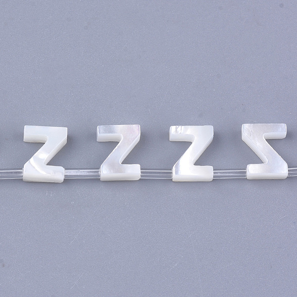 PandaHall Natural Sea Shell Beads, White Shell Mother of Pearl Shell, Top Drilled Beads, Letter.Z, 10x2.5~11.5x3mm, Hole: 0.8mm White Shell...
PandaHall Natural Sea Shell Beads, White Shell Mother of Pearl Shell, Top Drilled Beads, Letter.Z, 10x2.5~11.5x3mm, Hole: 0.8mm White Shell...
