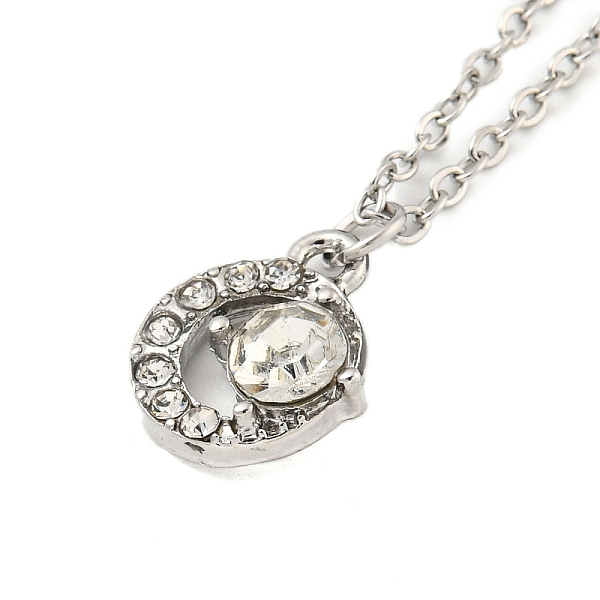 PandaHall Alloy Micro Pave Clear Cubic Zirconia Pendant Necklaces, Titanium Steel Cable Chains, Moon, Platinum, 16.34 inch(41.5cm) Alloy...
PandaHall Alloy Micro Pave Clear Cubic Zirconia Pendant Necklaces, Titanium Steel Cable Chains, Moon, Platinum, 16.34 inch(41.5cm) Alloy...