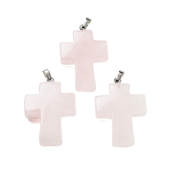 PandaHall Natural Rose Quartz Pendants, Religion Cross Charms with Rack Plating Platinum Tone Brass Snap on Bails, 35x23x9mm, Hole: 7x4mm...
PandaHall Natural Rose Quartz Pendants, Religion Cross Charms with Rack Plating Platinum Tone Brass Snap on Bails, 35x23x9mm, Hole: 7x4mm...