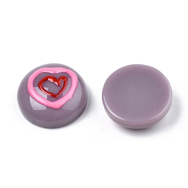 PandaHall Opaque Resin Enamel Cabochons, Half Round with Red Heart, Thistle, 13.5x5mm Resin Half Round Purple
PandaHall Opaque Resin Enamel Cabochons, Half Round with Red Heart, Thistle, 13.5x5mm Resin Half Round Purple