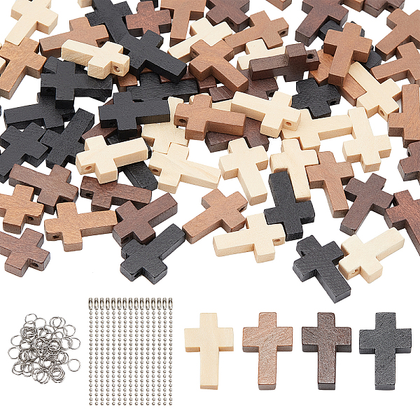 PandaHall 80 Pcs Wooden Cross Pendants, 4 Colors Wood Cross Charms with 120 Pcs Jump Rings 80 Strands Iron Ball Chains for Easter Party DIY..., Multicolor
PandaHall 80 Pcs Wooden Cross Pendants, 4 Colors Wood Cross Charms with 120 Pcs Jump Rings 80 Strands Iron Ball Chains for Easter Party DIY..., Multicolor