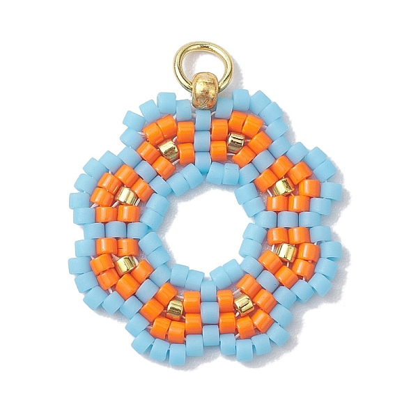 PandaHall Handmade Seed Beads Pendants, with Elastic Thread, Loom Pattern, Flower, Light Blue, 23x22x3mm, Hole: 3.4mm Glass Flower
PandaHall Handmade Seed Beads Pendants, with Elastic Thread, Loom Pattern, Flower, Light Blue, 23x22x3mm, Hole: 3.4mm Glass Flower