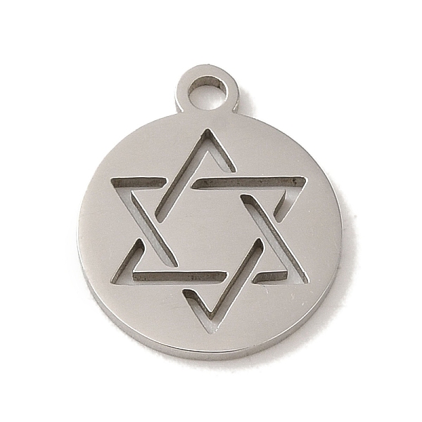 PandaHall 201 Stainless Steel Charms, Laser Cut, Flat Round with Star of David, Stainless Steel Color, 14x12x1mm, Hole: 1.6mm 201 Stainless...
PandaHall 201 Stainless Steel Charms, Laser Cut, Flat Round with Star of David, Stainless Steel Color, 14x12x1mm, Hole: 1.6mm 201 Stainless...