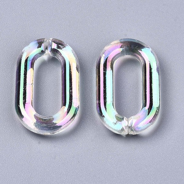 PandaHall Transparent Acrylic Linkings Rings, Quick Link Connectors, For Curb Chains Making, AB Color, Oval, Clear AB, 31x19x5mm, Inner..., White
PandaHall Transparent Acrylic Linkings Rings, Quick Link Connectors, For Curb Chains Making, AB Color, Oval, Clear AB, 31x19x5mm, Inner..., White