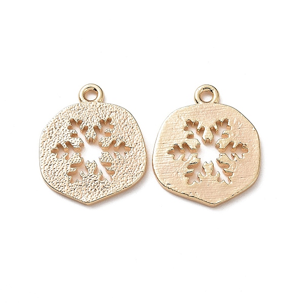 PandaHall Brass Charms, Nickel Free, Real 18K Gold Plated, Flat Round with Snowflake, 14x12x1mm, Hole: 1mm Brass Flat Round
PandaHall Brass Charms, Nickel Free, Real 18K Gold Plated, Flat Round with Snowflake, 14x12x1mm, Hole: 1mm Brass Flat Round