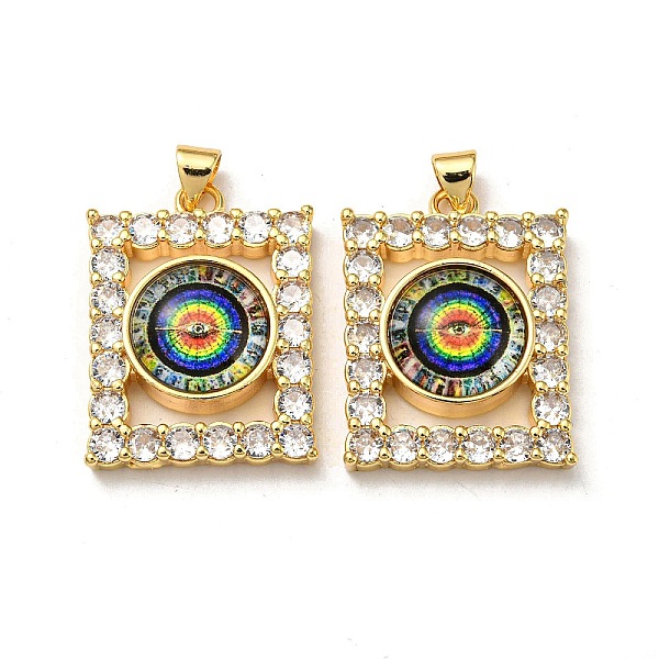 PandaHall Real 18K Gold Plated Brass Pendants, with Glass and Acrylic, Rectangle with Evil Eye Charms, Colorful, 27x20x7mm, Hole: 4.5x4mm...
PandaHall Real 18K Gold Plated Brass Pendants, with Glass and Acrylic, Rectangle with Evil Eye Charms, Colorful, 27x20x7mm, Hole: 4.5x4mm...