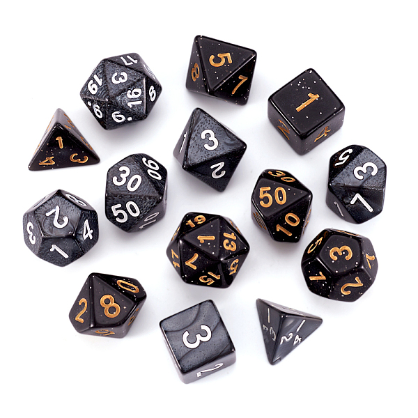 PandaHall 2 Sets 2 Colors Acrylic Dices Sets, Game Props, Mixed Shapes, Black, 16~25x16~22x16~21.5mm, 7pcs/set, 1 set/color Acrylic Mixed...
PandaHall 2 Sets 2 Colors Acrylic Dices Sets, Game Props, Mixed Shapes, Black, 16~25x16~22x16~21.5mm, 7pcs/set, 1 set/color Acrylic Mixed...