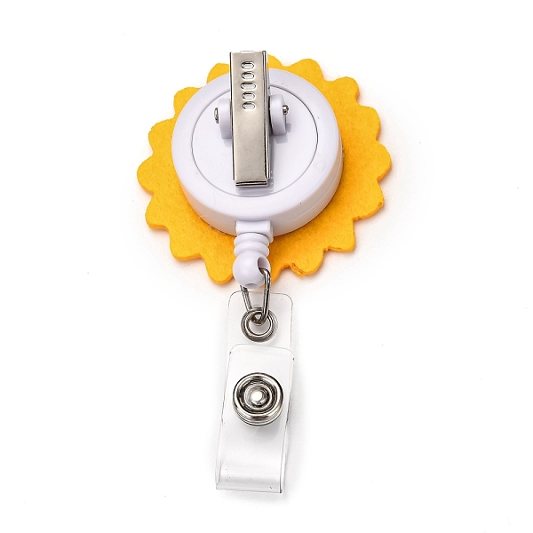 PandaHall Sunflower Felt & ABS Plastic Badge Reel, Retractable Badge Holder, with Iron Alligator Clip, Platinum, Gold, 90mm, Sunflower...
PandaHall Sunflower Felt & ABS Plastic Badge Reel, Retractable Badge Holder, with Iron Alligator Clip, Platinum, Gold, 90mm, Sunflower...