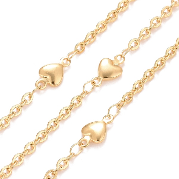 PandaHall Vacuum Plating 304 Stainless Steel Heart Link CChains, Soldered, with Spool, Golden, 3x2x0.5mm, 10x5x2mm 304 Stainless Steel
PandaHall Vacuum Plating 304 Stainless Steel Heart Link CChains, Soldered, with Spool, Golden, 3x2x0.5mm, 10x5x2mm 304 Stainless Steel