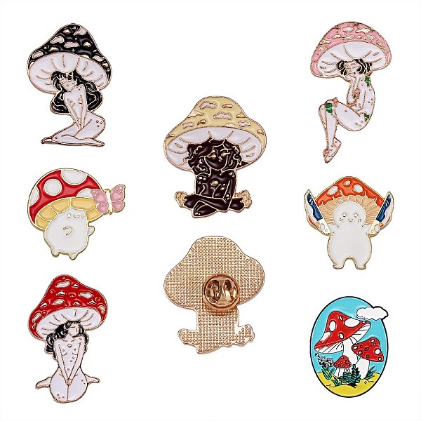 PandaHall 7Pcs 7 Style Mushroom Enamel Pin, Cartoon Alloy Brooch for Backpack Clothes, Light Gold, Mixed Color, 27~43x23~30x1.5~2mm..., Multicolor
PandaHall 7Pcs 7 Style Mushroom Enamel Pin, Cartoon Alloy Brooch for Backpack Clothes, Light Gold, Mixed Color, 27~43x23~30x1.5~2mm..., Multicolor