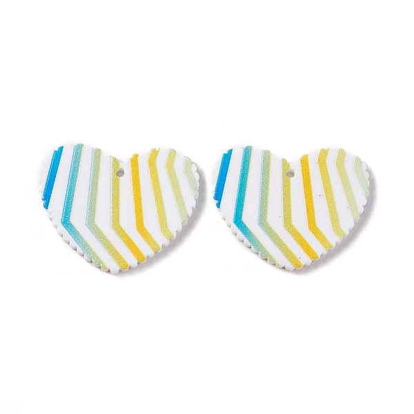 PandaHall Double Side Acrylic Pendants, Heart with Stripe Pattern, Colorful, 26x31.5x2mm, Hole: 1.6mm Acrylic Heart
PandaHall Double Side Acrylic Pendants, Heart with Stripe Pattern, Colorful, 26x31.5x2mm, Hole: 1.6mm Acrylic Heart