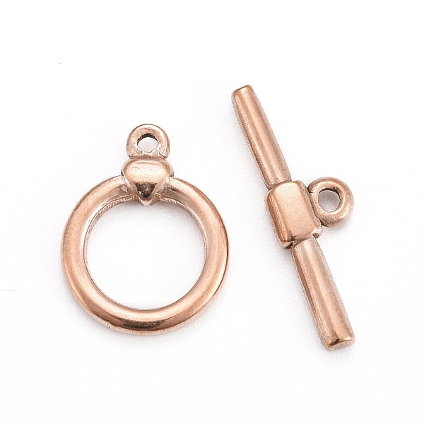 PandaHall Ion Plating(IP) 304 Stainless Steel Toggle Clasps, Ring, Rose Gold, Ring: 18x14x3mm, Hole: 1.5mm, Bar: 23.5x7x3, Hole: 1.8mm 304...
PandaHall Ion Plating(IP) 304 Stainless Steel Toggle Clasps, Ring, Rose Gold, Ring: 18x14x3mm, Hole: 1.5mm, Bar: 23.5x7x3, Hole: 1.8mm 304...