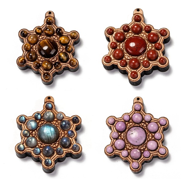 PandaHall Beech Wood Pendants, with Natural Mixed Gemstone Beads, Star, 45x36.5x11.5mm, Hole: 1mm Mixed Stone Star
PandaHall Beech Wood Pendants, with Natural Mixed Gemstone Beads, Star, 45x36.5x11.5mm, Hole: 1mm Mixed Stone Star