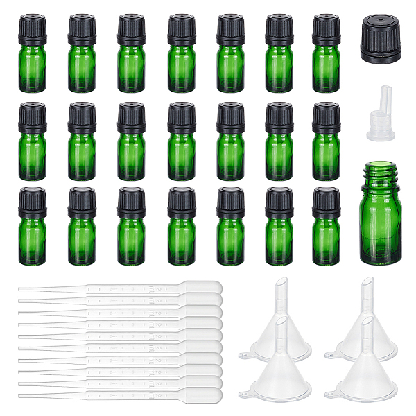 PandaHall BENECREAT 24 Sets Empty Glass Essential Oil Bottles, with Dropping Plug, 10Pcs Plastic Dropper & 4Pcs Funnel Hopper, Dark Green...
PandaHall BENECREAT 24 Sets Empty Glass Essential Oil Bottles, with Dropping Plug, 10Pcs Plastic Dropper & 4Pcs Funnel Hopper, Dark Green...