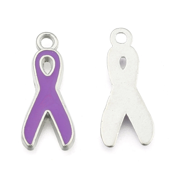 PandaHall Alloy Enamel Pendants, Cadmium Free & Lead Free, Platinum Color, Awareness Ribbon, Purple, about 9mm wide, 20mm long, 1.5mm thick...
PandaHall Alloy Enamel Pendants, Cadmium Free & Lead Free, Platinum Color, Awareness Ribbon, Purple, about 9mm wide, 20mm long, 1.5mm thick...