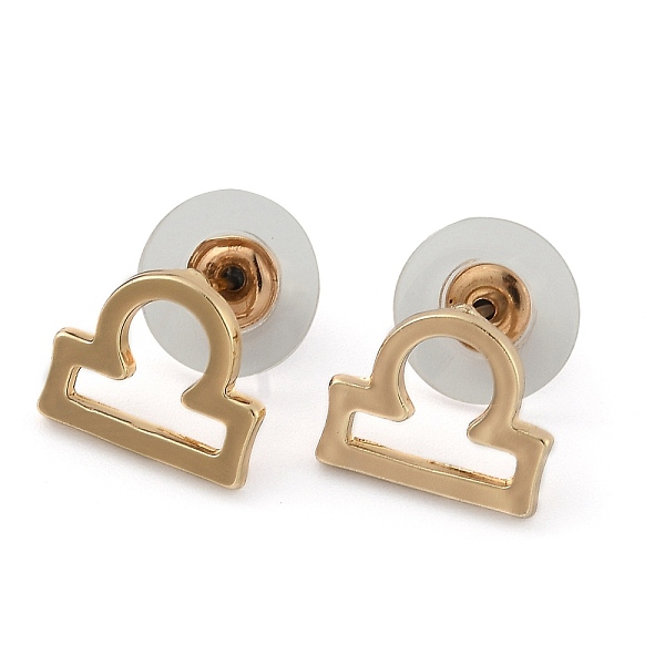 PandaHall 12 Constellation/Zodiac Sign Alloy Stud Earrings, with Ear Nuts, Golden, Libra, 10.6x12.8x1.5mm, Pin: 0.6mm Alloy Libra
PandaHall 12 Constellation/Zodiac Sign Alloy Stud Earrings, with Ear Nuts, Golden, Libra, 10.6x12.8x1.5mm, Pin: 0.6mm Alloy Libra