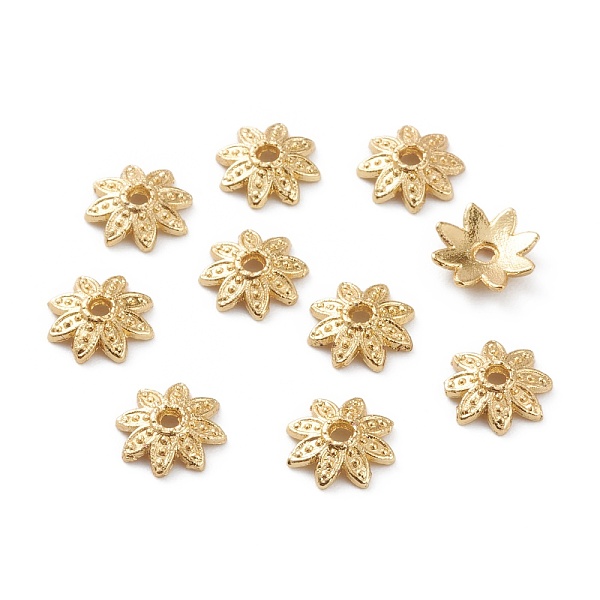PandaHall Alloy Bead Caps, Long-Lasting Plated, Multi-Petal Flower, Real 18K Gold Plated, 8x2mm, Hole: 1.2mm Alloy
PandaHall Alloy Bead Caps, Long-Lasting Plated, Multi-Petal Flower, Real 18K Gold Plated, 8x2mm, Hole: 1.2mm Alloy