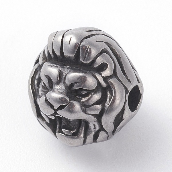 PandaHall 316 Surgical Stainless Steel Beads, Lion, Antique Silver, 10x10x10mm, Hole: 2.2mm 316 Surgical Stainless Steel Lion
PandaHall 316 Surgical Stainless Steel Beads, Lion, Antique Silver, 10x10x10mm, Hole: 2.2mm 316 Surgical Stainless Steel Lion