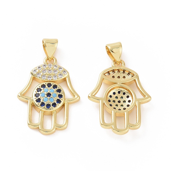 PandaHall Brass Micro Pave Cubic Zirconia Pendants, Hamsa Hand/Hand of Miriam with Evil Eye Charm, Golden, 23x17x3.5mm, Hole: 5x3mm...
PandaHall Brass Micro Pave Cubic Zirconia Pendants, Hamsa Hand/Hand of Miriam with Evil Eye Charm, Golden, 23x17x3.5mm, Hole: 5x3mm...