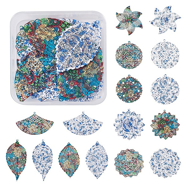 PandaHall Biyun 32Pcs 16 Style 430 Stainless Steel Pendants, Spray Painted, Etched Metal Embellishments, Mixed Pattern, Mixed Color..., Multicolor
PandaHall Biyun 32Pcs 16 Style 430 Stainless Steel Pendants, Spray Painted, Etched Metal Embellishments, Mixed Pattern, Mixed Color..., Multicolor