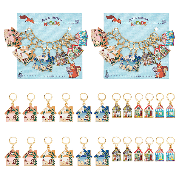 PandaHall House Alloy Enamel Pendant Stitch Markers, Crochet Leverback Hoop Charms, Locking Stitch Marker with Wine Glass Charm Ring, Mixed..., Multicolor
PandaHall House Alloy Enamel Pendant Stitch Markers, Crochet Leverback Hoop Charms, Locking Stitch Marker with Wine Glass Charm Ring, Mixed..., Multicolor