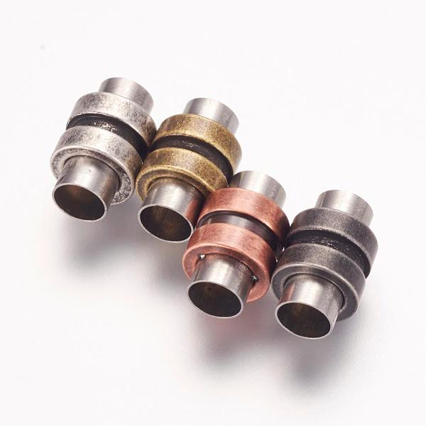 PandaHall 304 Stainless Steel Magnetic Clasps with Glue-in Ends, Column, Mixed Color, 16x10mm, Hole: 6mm 304 Stainless Steel Column
PandaHall 304 Stainless Steel Magnetic Clasps with Glue-in Ends, Column, Mixed Color, 16x10mm, Hole: 6mm 304 Stainless Steel Column