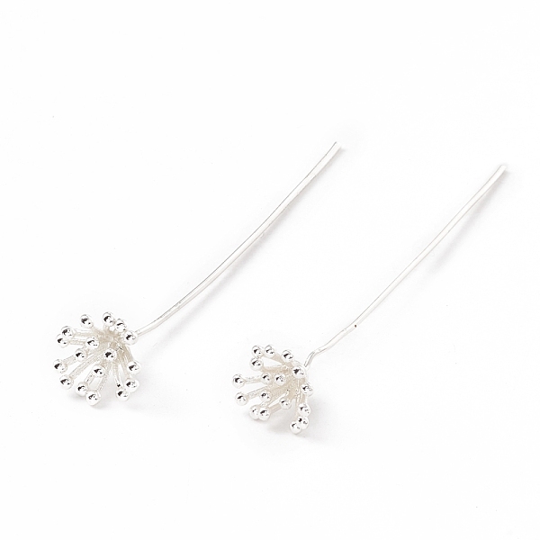 PandaHall Brass Flower Head Pins, Vintage Decorative for Hair DIY Accessory, Silver, 56mm, Pin: 21 Gauge(0.7mm) Brass
PandaHall Brass Flower Head Pins, Vintage Decorative for Hair DIY Accessory, Silver, 56mm, Pin: 21 Gauge(0.7mm) Brass