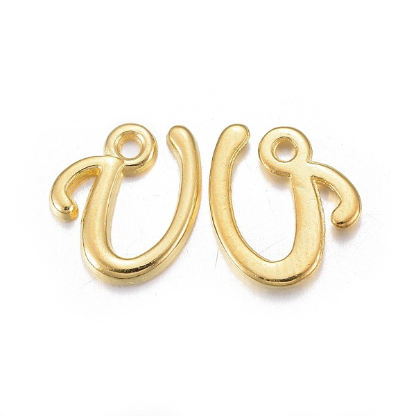 PandaHall Golden Plated Alloy Letter Pendants, Rack Plating, Cadmium Free & Lead Free, Letter.U, 12x11x2mm, Hole: 1.5mm Alloy Letter U
PandaHall Golden Plated Alloy Letter Pendants, Rack Plating, Cadmium Free & Lead Free, Letter.U, 12x11x2mm, Hole: 1.5mm Alloy Letter U