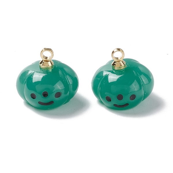 PandaHall Halloween Opaque Resin Charms, with Light Gold Tone Metal Loops, Pumpkin, Green, 11x12mm, Hole: 1.6mm Resin Pumpkin Green
PandaHall Halloween Opaque Resin Charms, with Light Gold Tone Metal Loops, Pumpkin, Green, 11x12mm, Hole: 1.6mm Resin Pumpkin Green